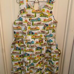 EUC Retrolicious Sleeveless Dress with MCM House Print 3X